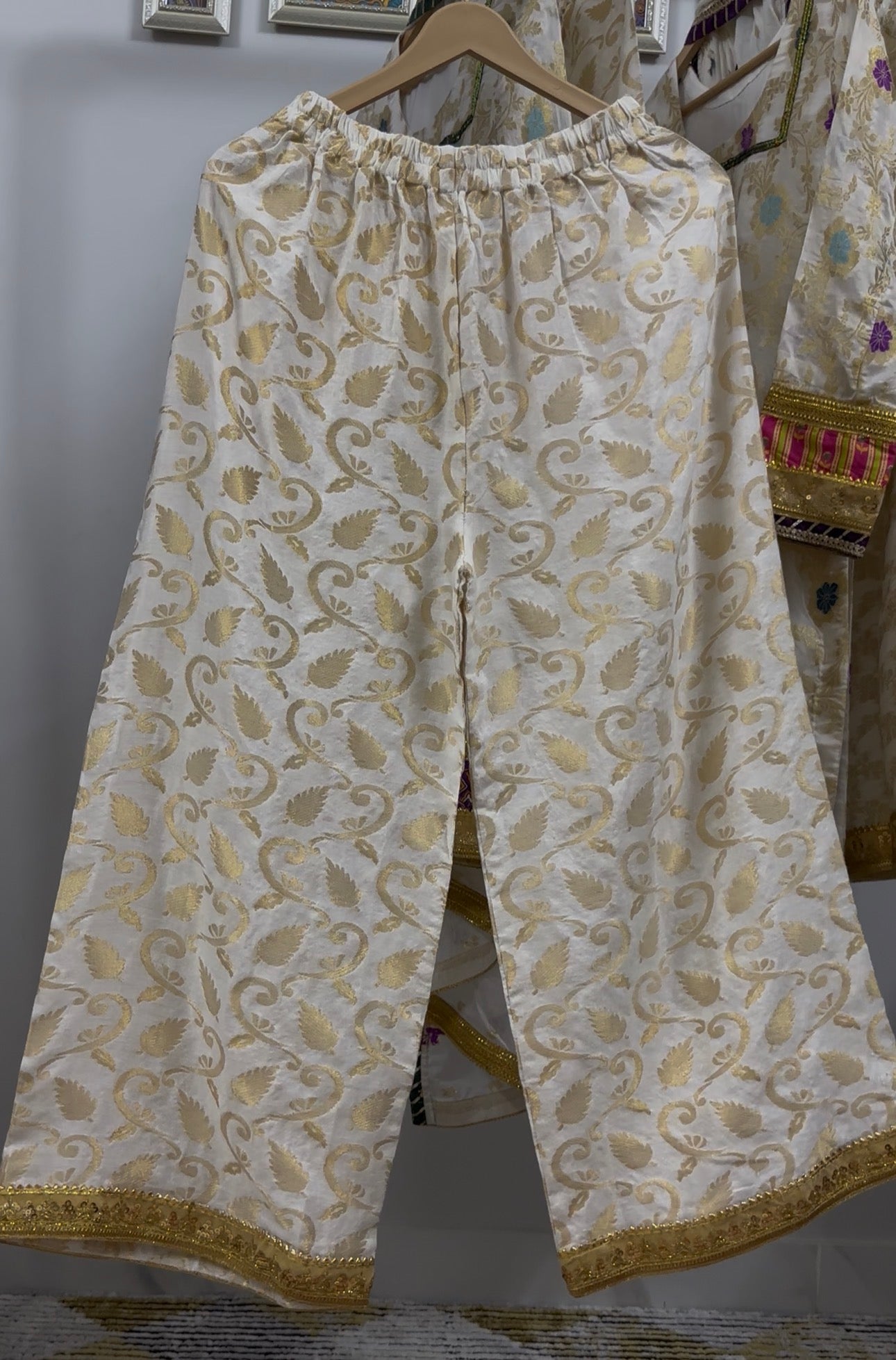Gold Banarsi 3-Peice suit