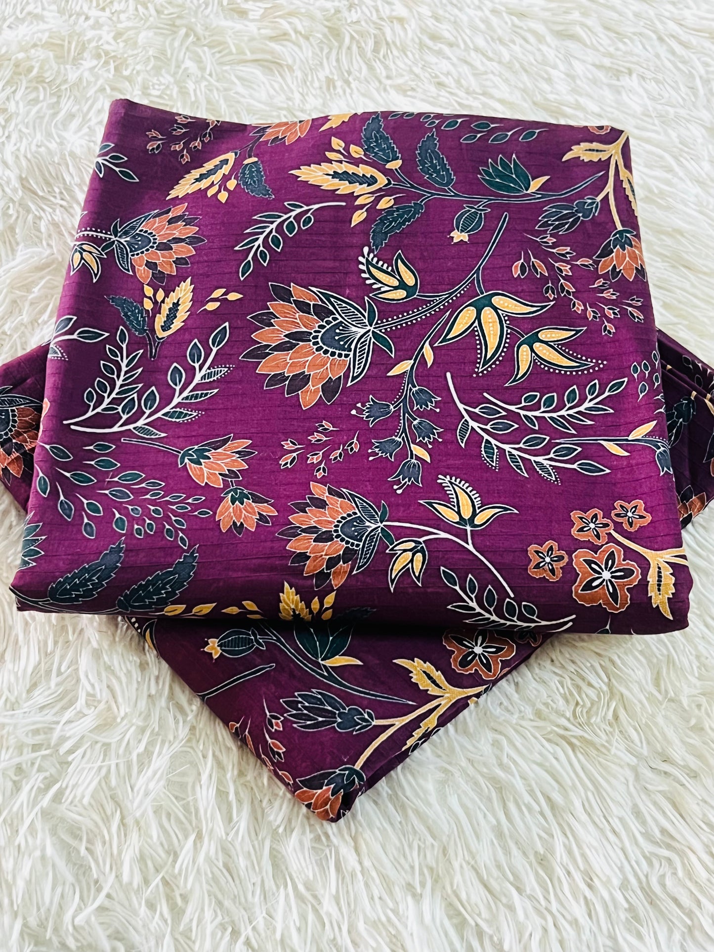 2-Peice unstitched printed lawn