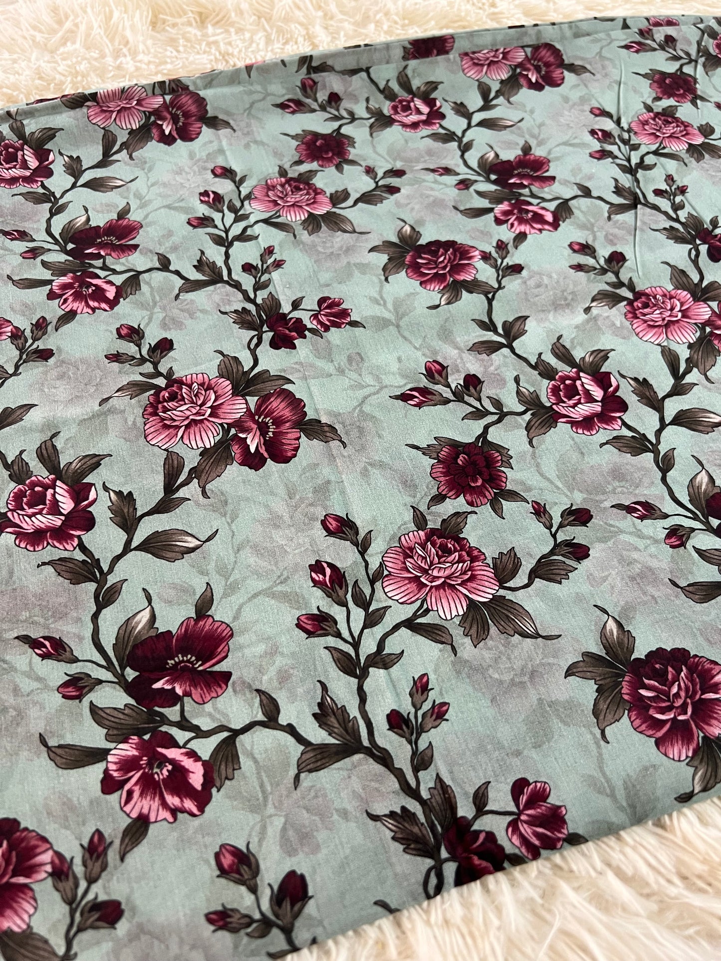 2-Peice unstitched printed lawn