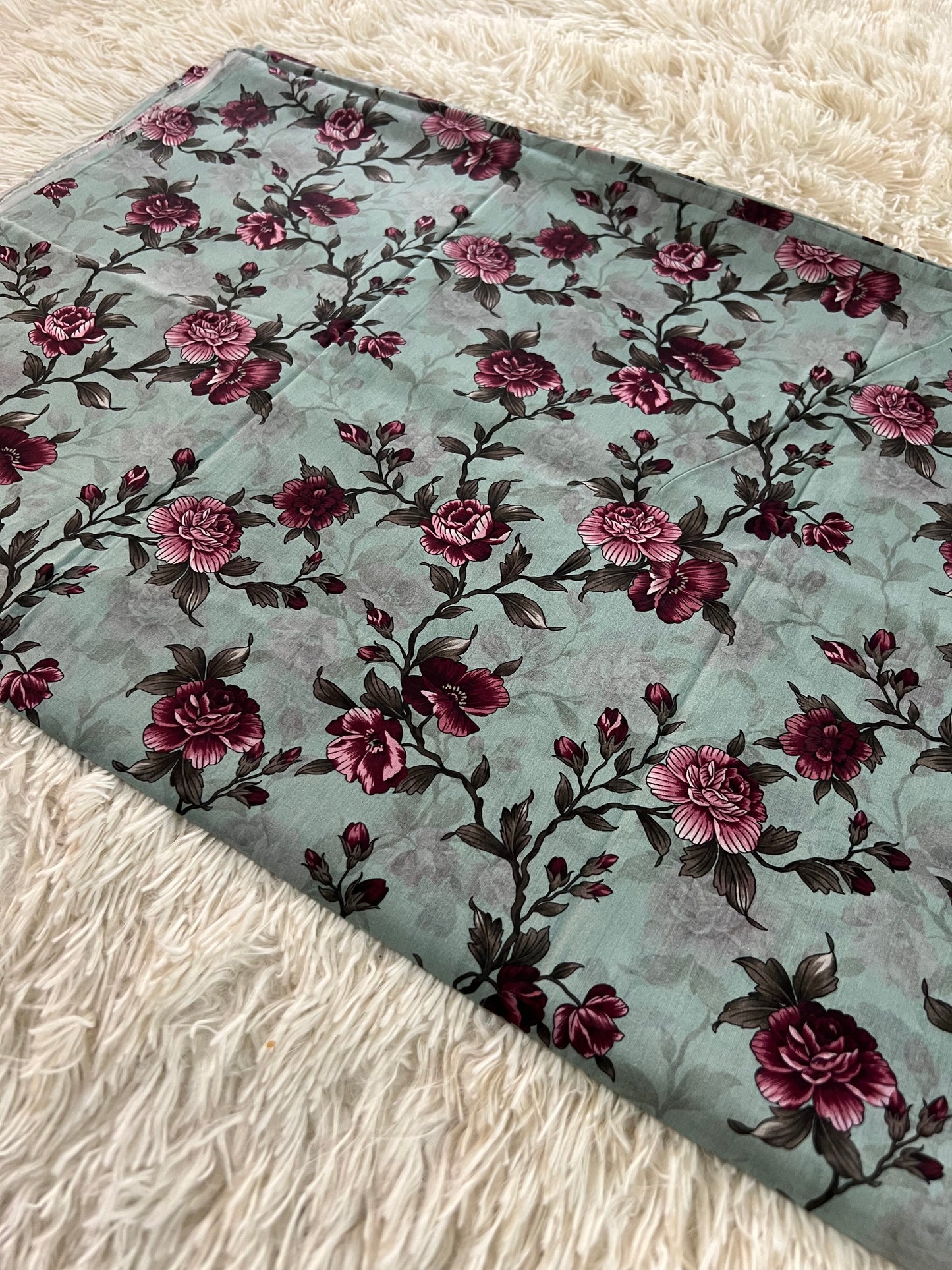 2-Peice unstitched printed lawn