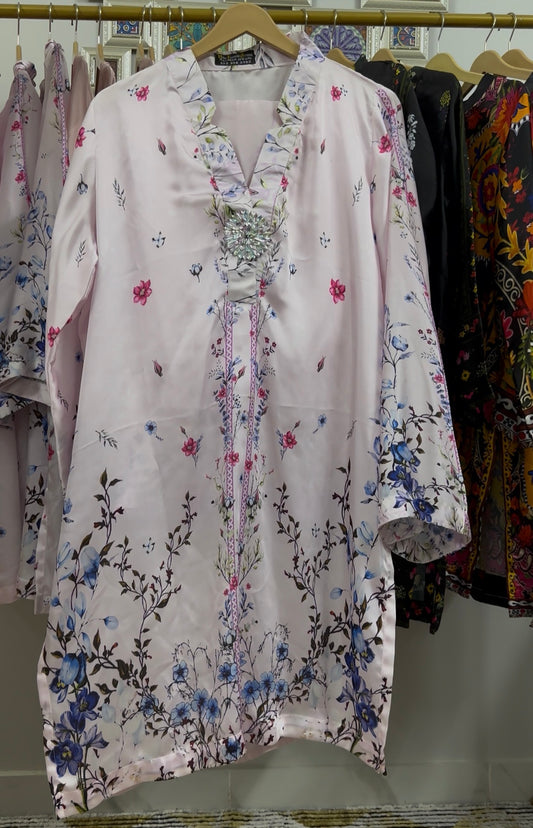 Silk Co-ord Set-Printed 2-Peice
