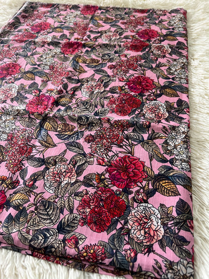 2-Peice unstitched printed lawn