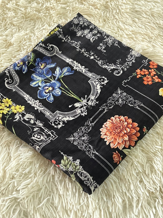2-Peice unstitched printed lawn