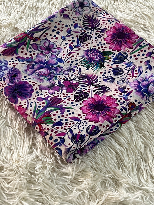 2-Peice unstitched printed lawn
