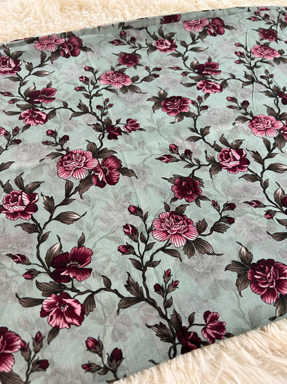 2-Peice unstitched printed lawn