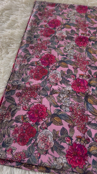 2-Peice unstitched printed lawn